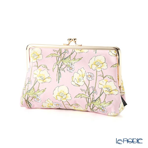リバティプリント（LIBERTY PRINT）を使用したがま口ポーチ ポワレ ピンク 20×6×13cm 日本製