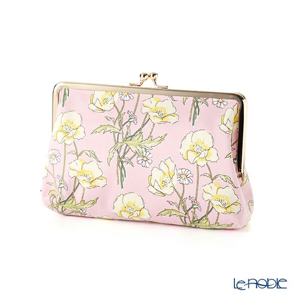 リバティプリント（LIBERTY PRINT）を使用したがま口ポーチ ポワレ ピンク 20×6×13cm 日本製