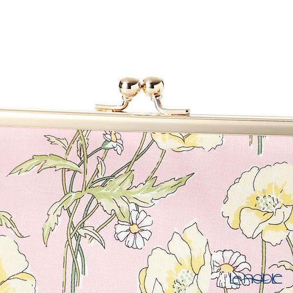 リバティプリント（LIBERTY PRINT）を使用したがま口ポーチ ポワレ ピンク 20×6×13cm 日本製