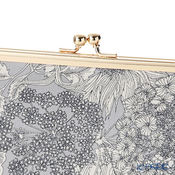 リバティプリント（LIBERTY PRINT）を使用したがま口ポーチ スウィムダンクレア グレー 20×6×13cm 日本製