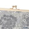リバティプリント（LIBERTY PRINT）を使用したがま口ポーチ スウィムダンクレア グレー 20×6×13cm 日本製