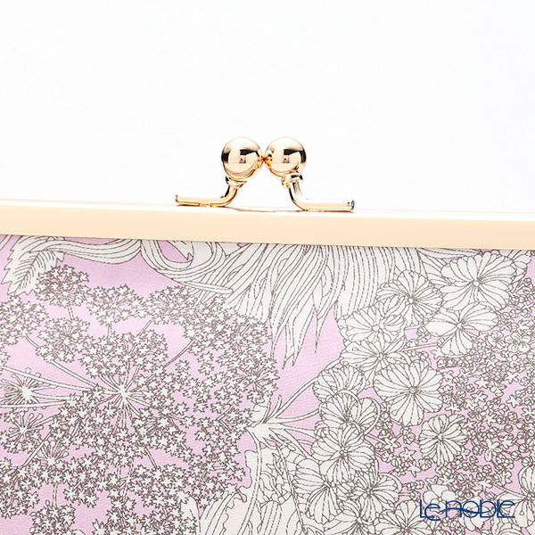 リバティプリント（LIBERTY PRINT）を使用したがま口ポーチ スウィムダンクレア ピンク 20×6×13cm 日本製