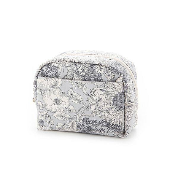 リバティプリント（LIBERTY PRINT）を使用したミニポーチ スウィムダンクレア グレー 11×4×10cm 日本製
