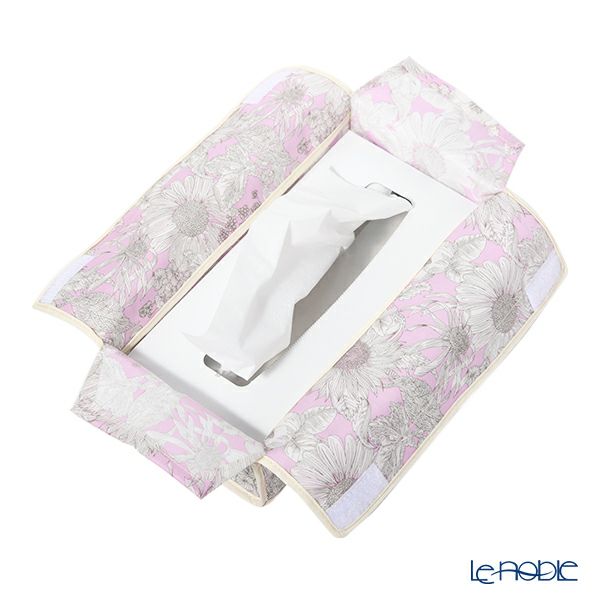 リバティプリント（LIBERTY PRINT）を使用したティッシュカバー スウィムダンクレア ピンク 22.5×11.5×H5cm用 日本製