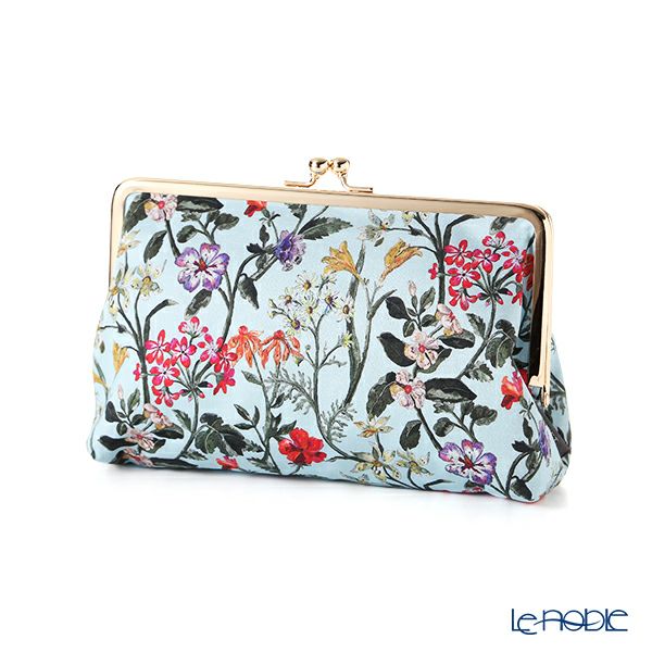 リバティプリント（LIBERTY PRINT）を使用したがま口ポーチ ロックウッド ブルー 20×6×13cm 日本製