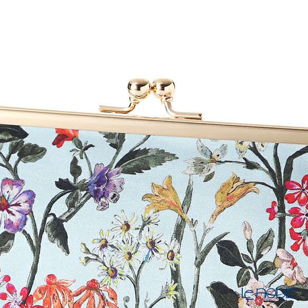 リバティプリント（LIBERTY PRINT）を使用したがま口ポーチ ロックウッド ブルー 20×6×13cm 日本製
