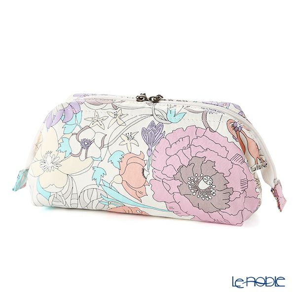 リバティプリント（LIBERTY PRINT）を使用したワイヤーポーチ シックスティ パープル 24×8×11cm 日本製