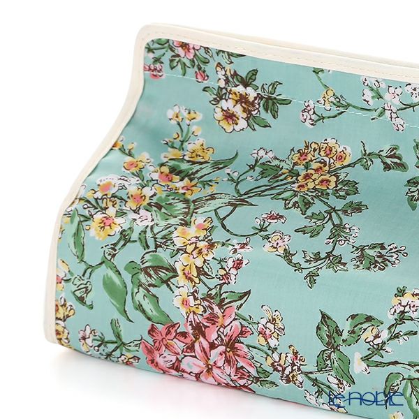 リバティプリント（LIBERTY PRINT）を使用したティッシュカバー セリーヌ ターコイズ 22.5×11.5×H5cm用 日本製