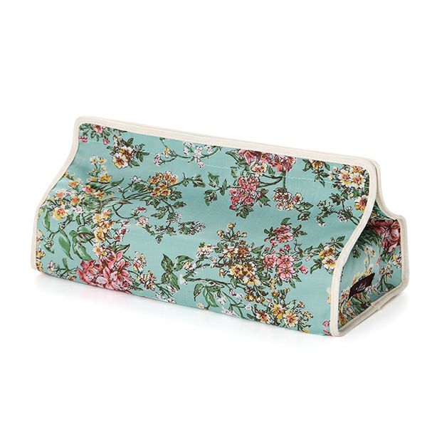 リバティプリント（LIBERTY PRINT）を使用したティッシュカバー セリーヌ ターコイズ 22.5×11.5×H5cm用 日本製
