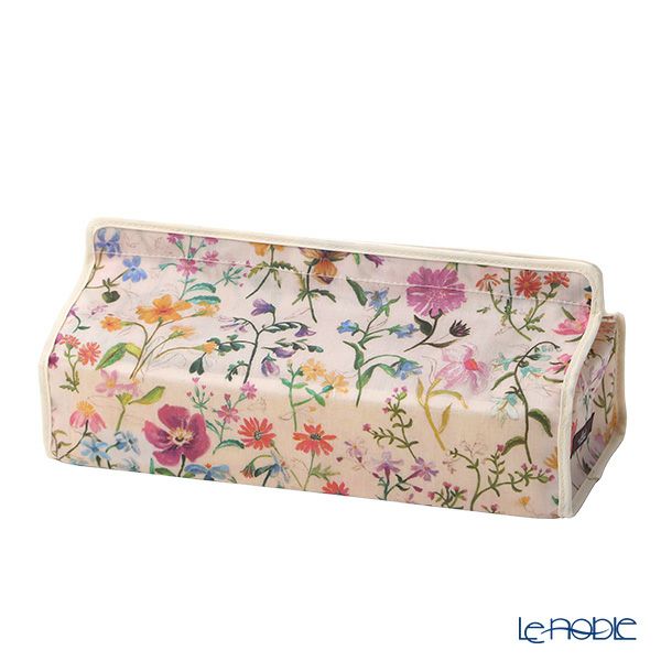 リバティプリント（LIBERTY PRINT）を使用したティッシュカバー リネンガーデン ベージュ 22.5×11.5×H5cm用 日本製