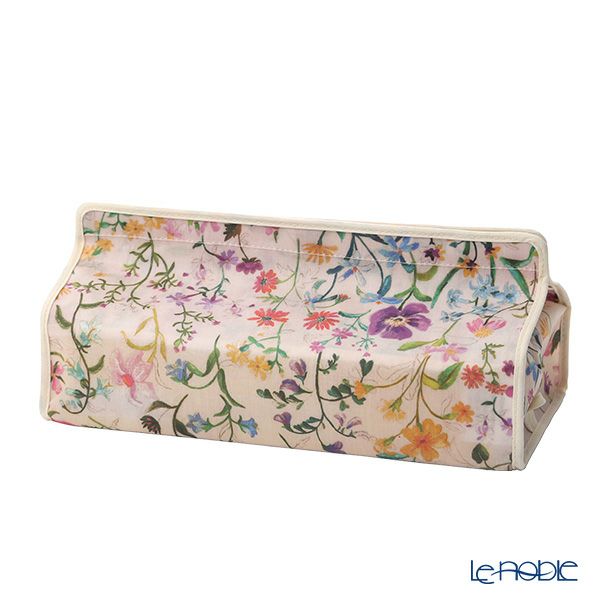 リバティプリント（LIBERTY PRINT）を使用したティッシュカバー リネンガーデン ベージュ 22.5×11.5×H5cm用 日本製