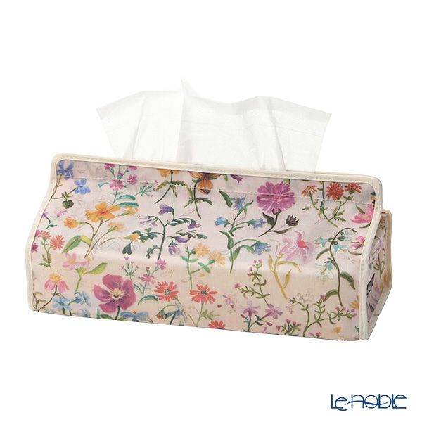 リバティプリント（LIBERTY PRINT）を使用したティッシュカバー リネンガーデン ベージュ 22.5×11.5×H5cm用 日本製