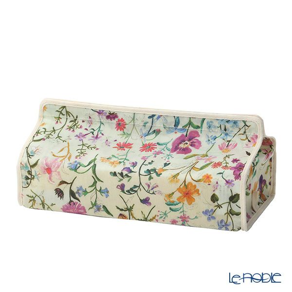 リバティプリント（LIBERTY PRINT）を使用したティッシュカバー リネンガーデン グリーン 22.5×11.5×H5cm用 日本製