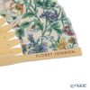 リバティプリント（LIBERTY PRINT）を使用した扇子02 レイチェルメドゥ グリーン チェコビーズチャーム付 共布扇子ケース付