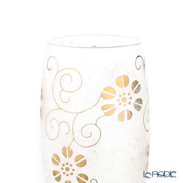 石塚硝子 プレミアムニッポンテイスト みぞれ九谷 青粒鉄仙 ショートステムグラス 125ml 木箱入 9416