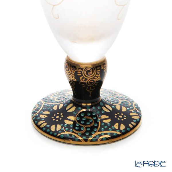 石塚硝子 プレミアムニッポンテイスト みぞれ九谷 青粒鉄仙 ショートステムグラス 125ml 木箱入 9416