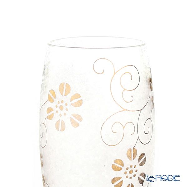 石塚硝子 プレミアムニッポンテイスト みぞれ九谷 白粒鉄仙 ショートステムグラス 125ml 木箱入 9417