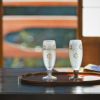 石塚硝子 プレミアムニッポンテイスト みぞれ九谷 白粒鉄仙 ショートステムグラス 125ml 木箱入 9417