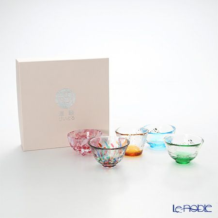 津軽びいどろ 五様 ミニグラス 5個セット FS-49573