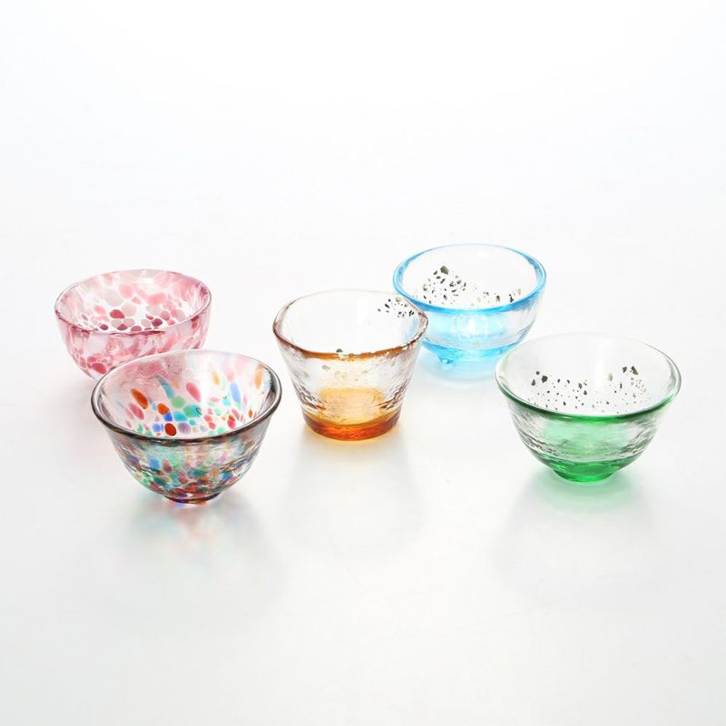 津軽びいどろ 五様 ミニグラス 5個セット FS-49573