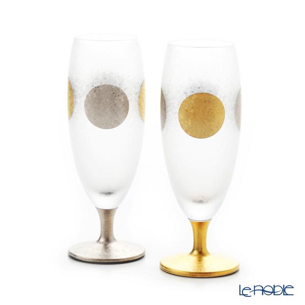 石塚硝子 プレミアムニッポンテイスト 日月（じつげつ） ショートステム ペア 125ml S-6255