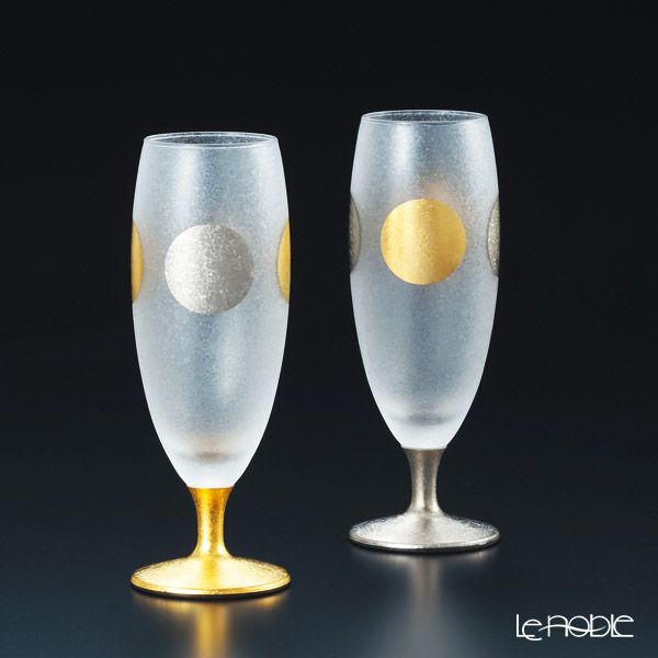 石塚硝子 プレミアムニッポンテイスト 日月（じつげつ） ショートステム ペア 125ml S-6255