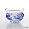 津軽びいどろ 秋村実工房 12ヶ月コレクション 盃 3月 春雷 ブルー／クリア F-62198