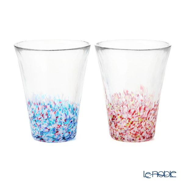 津軽びいどろ にほんの色 舞う桜と春の空 タンブラーペア （ふうけい） 305ml FS-62506