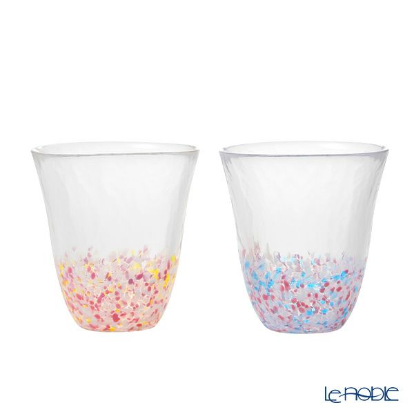 津軽びいどろ さくらさくら 菜の花と青い空 SAKURAグラスペア 320ml FS-62509