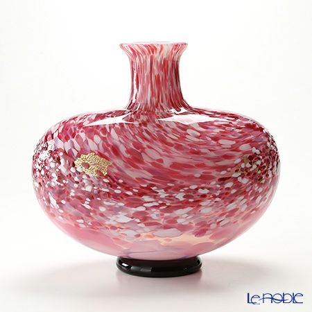 津軽びいどろ 花器 弘前桜 花あかり F-71164