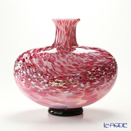 津軽びいどろ 花器 弘前桜 花あかり F-71164