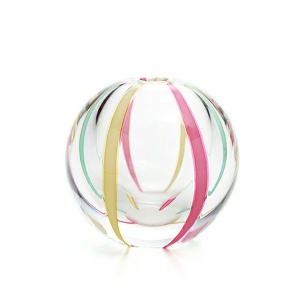 津軽びいどろ 一輪挿し／花瓶 彩手毬（いろてまり） 弥生 F-71262