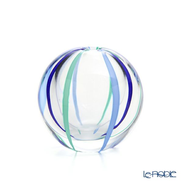 津軽びいどろ 一輪挿し／花瓶 彩手毬（いろてまり） 夏空 F-71263