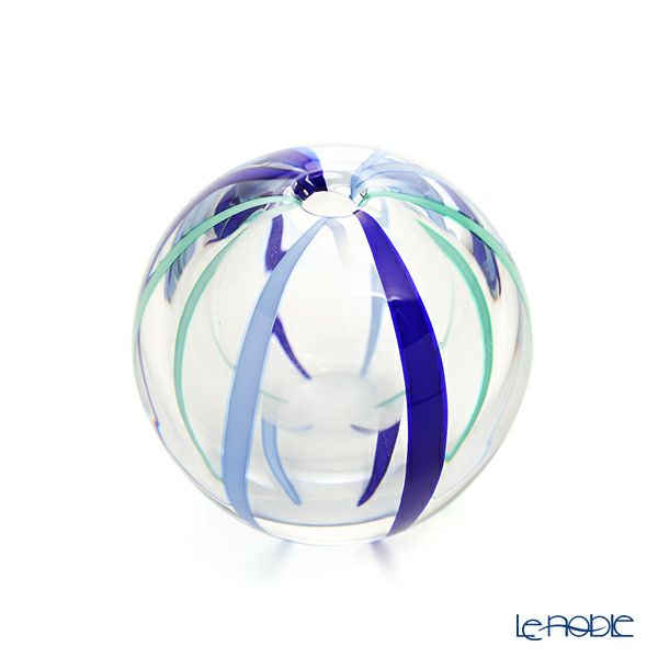 津軽びいどろ 一輪挿し／花瓶 彩手毬（いろてまり） 夏空 F-71263