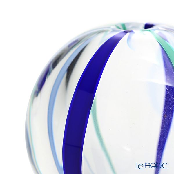 津軽びいどろ 一輪挿し／花瓶 彩手毬（いろてまり） 夏空 F-71263