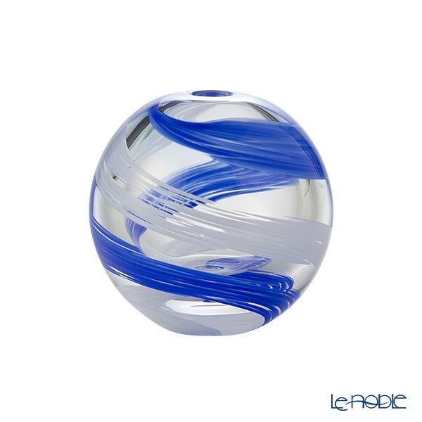 津軽びいどろ 一輪挿し／花瓶 彩手毬（いろてまり） 海風 F-71264