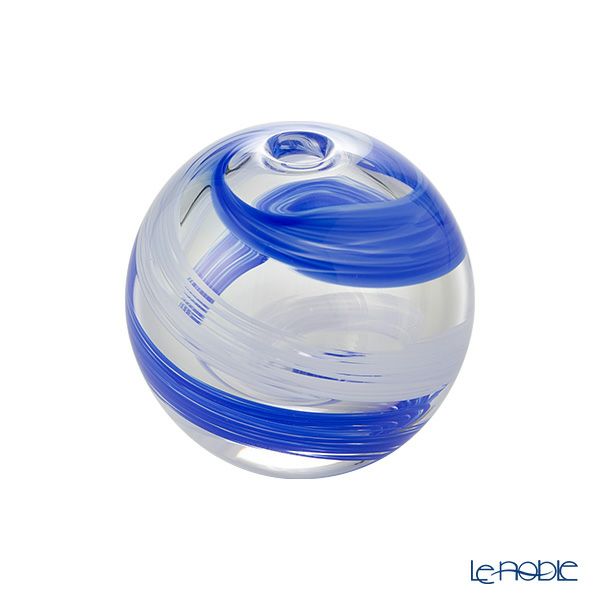 津軽びいどろ 一輪挿し／花瓶 彩手毬（いろてまり） 海風 F-71264