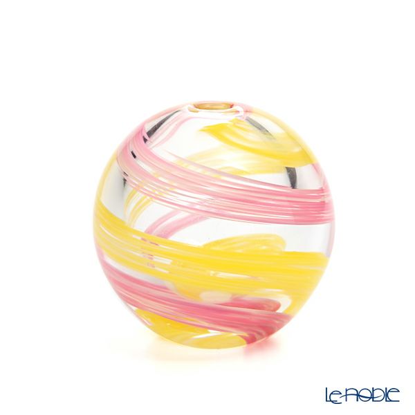 津軽びいどろ 一輪挿し／花瓶 彩手毬（いろてまり）桜風 F-71265