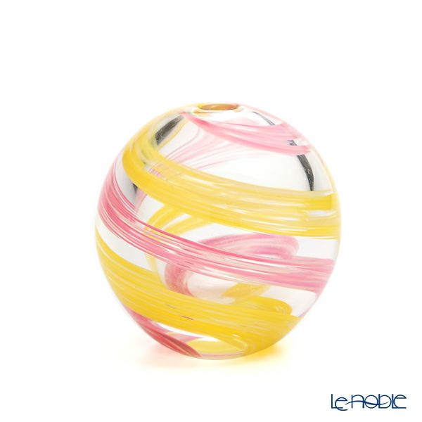 津軽びいどろ 一輪挿し／花瓶 彩手毬（いろてまり）桜風 F-71265