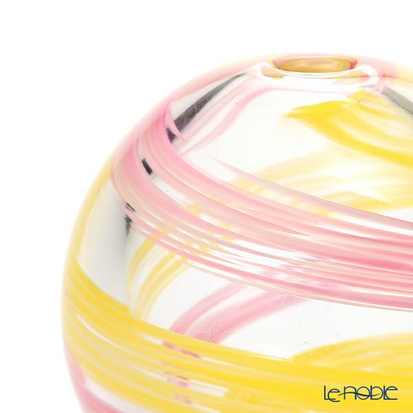 津軽びいどろ 一輪挿し／花瓶 彩手毬（いろてまり）桜風 F-71265