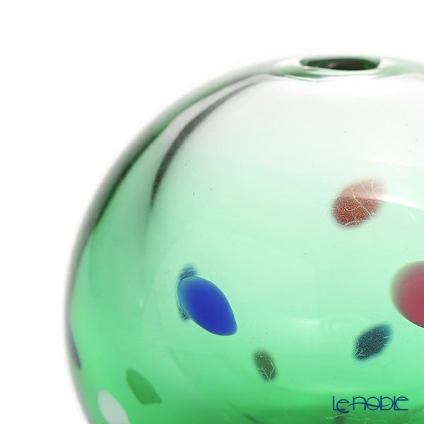 津軽びいどろ 一輪挿し／花瓶 彩手毬（いろてまり）青葉 F-71266