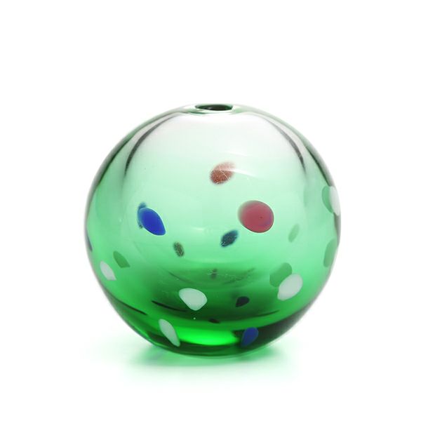 津軽びいどろ 一輪挿し／花瓶 彩手毬（いろてまり）青葉 F-71266