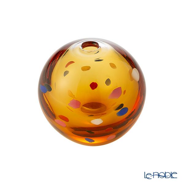 津軽びいどろ 一輪挿し／花瓶 彩手毬（いろてまり） 夕雲 F-71267