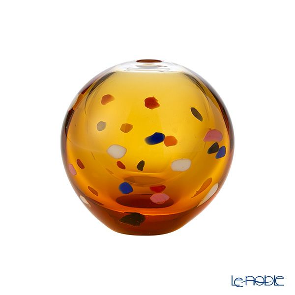 津軽びいどろ 一輪挿し／花瓶 彩手毬（いろてまり） 夕雲 F-71267