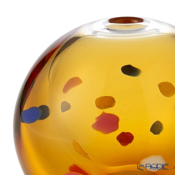 津軽びいどろ 一輪挿し／花瓶 彩手毬（いろてまり） 夕雲 F-71267