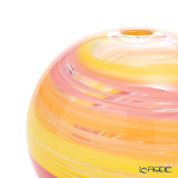 津軽びいどろ 一輪挿し／花瓶 彩手毬（いろてまり）花雲 F-71268