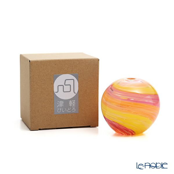 津軽びいどろ 一輪挿し／花瓶 彩手毬（いろてまり）花雲 F-71268