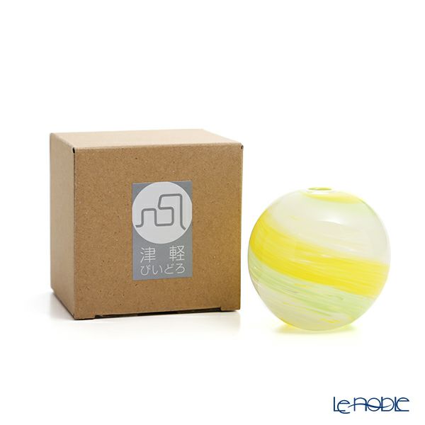 津軽びいどろ 一輪挿し／花瓶 彩手毬（いろてまり）若草 F-71269