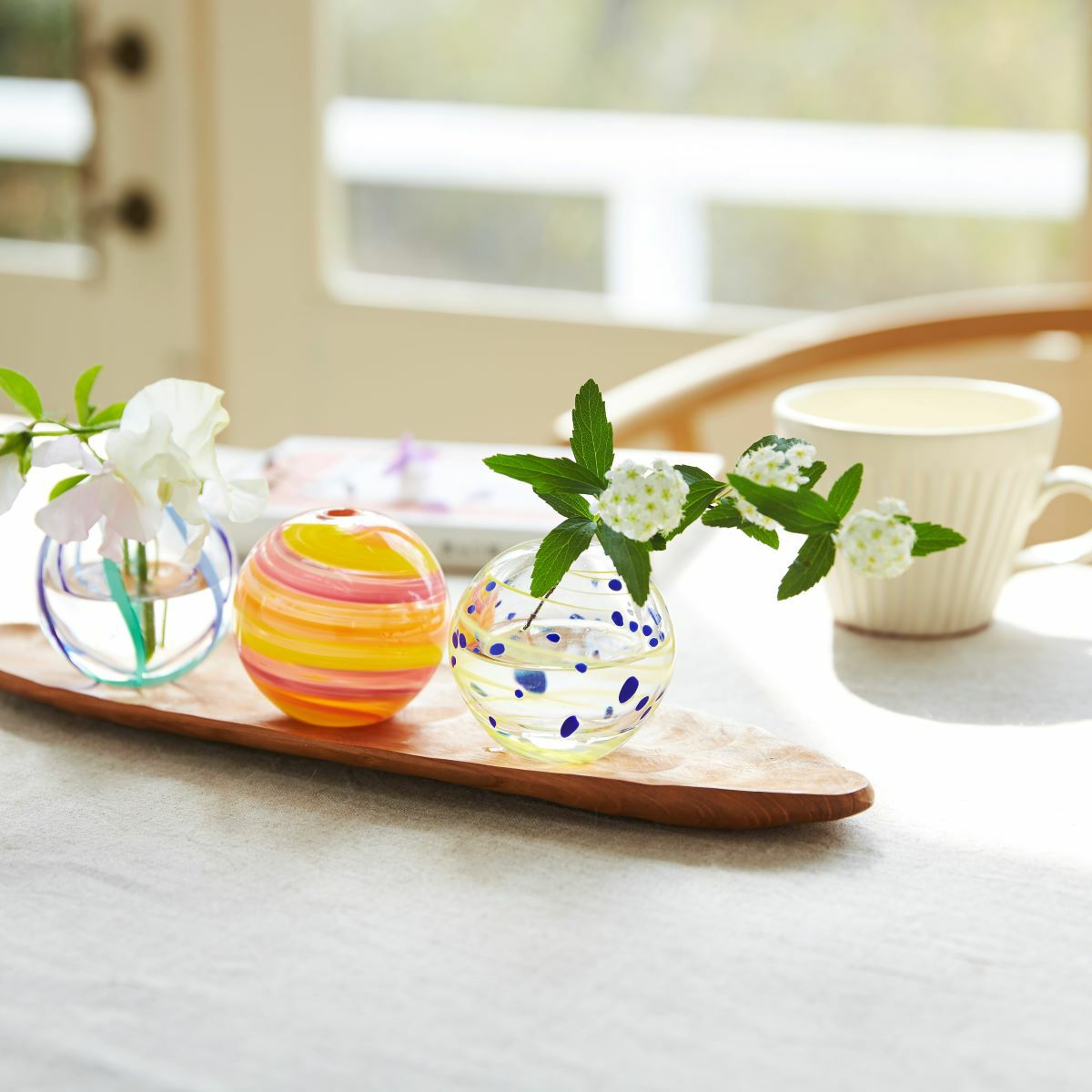 津軽びいどろ 一輪挿し／花瓶 彩手毬（いろてまり）星月夜 F-71270