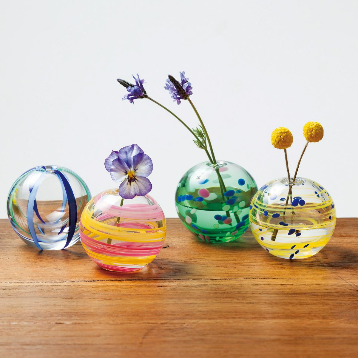 津軽びいどろ 一輪挿し／花瓶 彩手毬（いろてまり）星月夜 F-71270